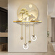 Drawing the modern light luxury entrance of the town, luminous decoration painting, three-dimensional corridor, corridor end LED wall light painting, new Chinese landscape painting, ZP3880 [Fulu Jinshan] Overall size: 80*132cm LED light painting (220V plug-in model + remote control) High-transparent acrylic + UV fine sculpture + three-dimensional physical metal lamp
