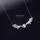 Kechu <Little Angel> original design high-end 925 sterling silver natural pearl necklace clavicle female wings retro fairy necklace freely adjustable within 45CM 1-3 days hair
