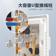 德力西（DELIXI）开关插座面板 CD229系列10A斜五孔插座10只装 哑光灰色