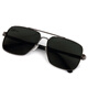 Gucci (Gucci) Gafas de sol Hombres GG1289S Fashion cuadrado Gran marco de metal Sunshade de gafas de sol piloto de viga doble Hombres 001 Hoja negra/gris de pistola