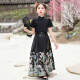 
Baaober Chinese style girl Hanfu summer new Chinese performance costume set new Tang suit horse face skirt girl summer Ming style black plus 2687 white 130cm