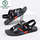 Sandales de pic pour hommes en été 2025 Nouvelles chaussures de plage à semelle douce de mode pour hommes portant des sandales imperméables et non glissantes pour conduire deux noirs 9793 38