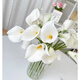 Pu Calla Lily Simulierte Blumenbraut Halten Blumen Hochzeitsfotografie Ornamente Home Dekoration Simulation Blumen Geschenkband 20 weiße Calla Lilie