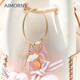 Aimorny Eternal Flower Rose Einhorn Schlüsselbund Geschenkbox Praktische herzzerreißende chinesische Valentinstagsgeburtstagsgeschenk für Freundin