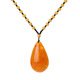 Fat Donglai's same style beeswax pendant Fu Lu Shou necklace water drop ethnic style amber old wax Ping An brand sweater for men and women Fu Lu Shou