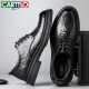 Cartelo Britisch-handgekämpfte Lederschuhe für Männer Geschäfte weiche Cowhide Herrenschuhe Formale Schuhe Herrenlederschuhe 9758 Schwarz 40