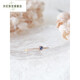 Muqin Freesia Japanese sweet, fresh and versatile fashionable lavender tanzanite zircon silver ring Hong Kong No. 10/