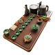 Shangfu Tea Set Fully Automatic Bamboo Tea Tray Thickened Home Tea Table Kettle All-in-One Complete Set of Kung Fu Tea Ceremony Tianxing Striped Tea Tray No Electrical Appliances