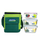 Caja de frescura de vidrio de vidrio Fresionamiento horno microondas lonchera resistente al calor del tazón sellado bolsas de aislamiento colección de set portátiles 695m*2 baches de beige.