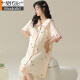 
Modal pregnant women breastfeeding nightgown summer thin postpartum confinement clothes maternity hospital for prenatal examination dress summer 11981 M