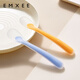 嫚熙（EMXEE）宝宝硅胶软勺餐具婴儿喂奶喂水勺子儿童吃饭辅食碗勺2支 晴空蓝+赤霞橙