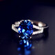 ECK925 Herringbone Natural Tanzanite Sapphire Ring Women's Ring Hand-Inlaid Ring Women's Main Stone 8X10mm Living Ring