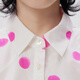 JNBY/Jiangnan Buyi Autumn and Winter Small Polka Dot Shirt Women's Shoulder Bubble Design Single-Breasted Lapel Sleeveless 5N7211060 690/Miscellaneous Pink S