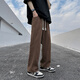 New oder Mode American Retro Waschanschluss Jeans Frühling und Herbst Cleanfit gerade-Flare Hosen Trendy Marke hübsche Hose vor Weiß L.