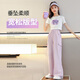 优优1点（Yoyo one）夏季女童阔腿裤儿童裤子冰丝工装裤2025新款防蚊裤女大童夏装长裤 9921白色+15029粉紫色 【套装】 130 130cm