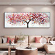 Shunji Xiangli Fortune Tree sofa background wall hanging painting light luxury high-end living room decoration painting 2025 new banner abstract mural E1118 150*50 (suitable for sofa about 1.6-2 meters) textured canvas ps black frame