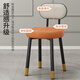Tianxinglong Stool Home Dining Chair Back Chair Light Luxury Dressing Stool Upholstered Square Stool Dining Table Stool High Stool Bar Chair Plastic Stool F2 Gold Back-Pure Gray