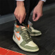 Nike Air Jordan 1 High Og'palomino 'Black Toe Erstes Jahr brauner schwarzer Männer Sportbasketballschuhe FB9934-300 Weißgrün Orange 45 (290 mm)