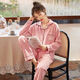 Modal Longärmelte Pyjamas für Frauen im Frühjahr und Herbst Baumwolle Großgröße Lose Neujahres neues lässiges Heimkleidungskleidung mit 12806 m (80-100jin [Jin ist 0,5 kg]))