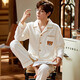 Langsha men's pajamas men's spring and autumn pure cotton long sleeve large size 2025 new cotton boys' autumn and winter home set WR 9928 WR 9928 men's L [Suggested 95125Jin [Jin equals 0.5 kg]]