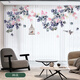 Shixuan New Chinese Style Printed Vertical Venetian Curtains Living Room Fantasy Curtains Vertical Curtains Blackout Sunshade Gauze Curtains Window Shade Curtains Blossoms