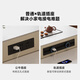 Fengzhiyi 2024 New Modern Simple Island Table Integrated Retractable Island Table Rock Slab Middle Island Table Home Use CT37 Retractable Island Table (Including Cabinet) - Single Dining Table 1.8m (Track Socket + Double Hole Tea Stove)