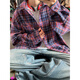 Xuanfanduo American Retro Trendy Plaid Velavet à manches longues Chemise épaissie Mend Men's Automne et Hiver Nouvelle veste de chemise polyvalente C9734 Rose rouge M Recommandé 90-110Jin [Jin est égal à 0,5 kg]