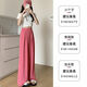 Ady Glenna apricot wide-leg pants for women 2025 new summer thin high waist droop casual lazy style Yamamoto pants temperament black [model 15916cm] regular S [8090Jin [Jin equals 0.5 kg]]