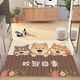 Beiyan no-wash door mat entry door mat pvc cute cartoon home entrance carpet can be cut and stain-resistant mat three dogs-welcome home width 80* length 100cm thickened thickness