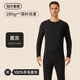 Cat Man (Miiow) 100% Woll Patch Frauen Herbstkleidung und Herbsthosen plus Vlies verdickte Winter-hautfreundliche große Größe Wärme Unterwäsche Herren-Set [6625 Set Männer] Marine L.