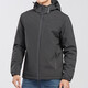 Western Region Camel VANCAMEL plus velvet windbreaker for women and men's windproof and warm single-layer jacket casual sports thickened jacket hooded jacket mountaineering suit 9930A dark gray-men [solid color] XL
