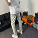 
Yibo Jeans for men's autumn new Korean style trendy yellow mud dyeing old elastic slim straight feet long pants for men Cement color 31 [Suggestion 115-125Jin [Jin equals 0.5 kg]]