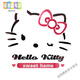 妙普乐2024新款hellokitty墙纸温馨创意卡通贴画猫墙面贴纸画房间装饰品 838kitty猫-粉红浅绿咖啡大红 大1