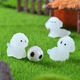 Japón y los Estados Unidos Nuevo estilo luminoso lindo cachorro micro paisajismo planta en maceta paisajismo pequeños adornos de automóviles de automóviles consola de perro luminoso accesorios luminoso bichon dog 4 [un set]