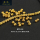 Shengxun 18k gold handmade ancient gold pumpkin beads loose beads spacer beads DIY bracelet hand bead braided rope sweater chain material accessories about 3mm/single (No. YJ638)