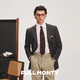 FULL MONTY Spring and Autumn Men's Blazer Pure Wool Casual High-end Single West Top Groom Wedding Suit Dark Gray 1230 50
