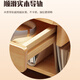 Huazhou Desk Home Student Study Table with Bookshelf Can Lift Writing Table Study Computer Table 0.9 meters Log Wood Color