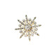 QUAMER corsage 2023 new trendy temperament versatile eight-pointed star women's brooch snowflake accessories gold