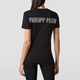菲利普普兰（PHILIPP PLEIN）女士棉质水钻骷髅图案短袖T恤衫 WTK1283 PTE003N 黑色 XS