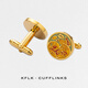 卡夫林克新品幸运叶子袖扣男士袖钉高档衬衫法式袖口扣金属 Cufflinks K124 银色袖扣-幸运叶子