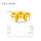 谢瑞麟（TSL）黄金戒指开口女款结婚蝴蝶结足金戒指YM678 约3.15克