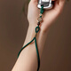 Leledi antique ring key chain pendant key pendant woven rope car key chain ring buckle-dark green