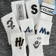 Luo Qizhe Herren Socken Herren-Midrohrsocken im Herbst und Winter weiße modische und vielseitige schweißabsorbierende und atmungsaktive Strümpfe in Trendy Herren Socken gemischte Farben (Einheitsgröße) 6 Paare