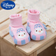 Disney baby shoes autumn and winter style baby shoes soft sole toddler shoes and socks without heels 0-12 months infant socks shoes cow white (spring and autumn style) 1 piece average size inner length 10.5cm recommended 0-3 months