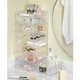 InterDesign 3-layer transparent cosmetic storage box desktop dressing table organizer mirror design