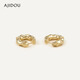AJIDOU Ajidou earrings, metal textured earrings, European and American high-end earrings, niche light luxury birthday gifts, gold