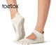 Toesox yoga socks, Pilates socks, toe socks, non-slip sports socks, Bellarina series, oatmeal color S (size 34~38)
