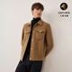Navigare italiano pequeño velero chaqueta de solapa para hombres otoño e invierno casual de lana pura chaqueta tibia de lana calienta de caramelo xl tamaño