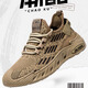 Ditterdam labor protection shoes for spring and summer waterproof and anti-slip construction site work wear-resistant and breathable work wear outdoor large-size mountaineering men's shoes FH-Saihang-9225 khaki 45
