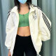 Adidas Jacke Frauen Frühling und Herbst Neues Fitnesstraining Sportswear Stand Collar Windproof Casual Jacket Ji9768 L